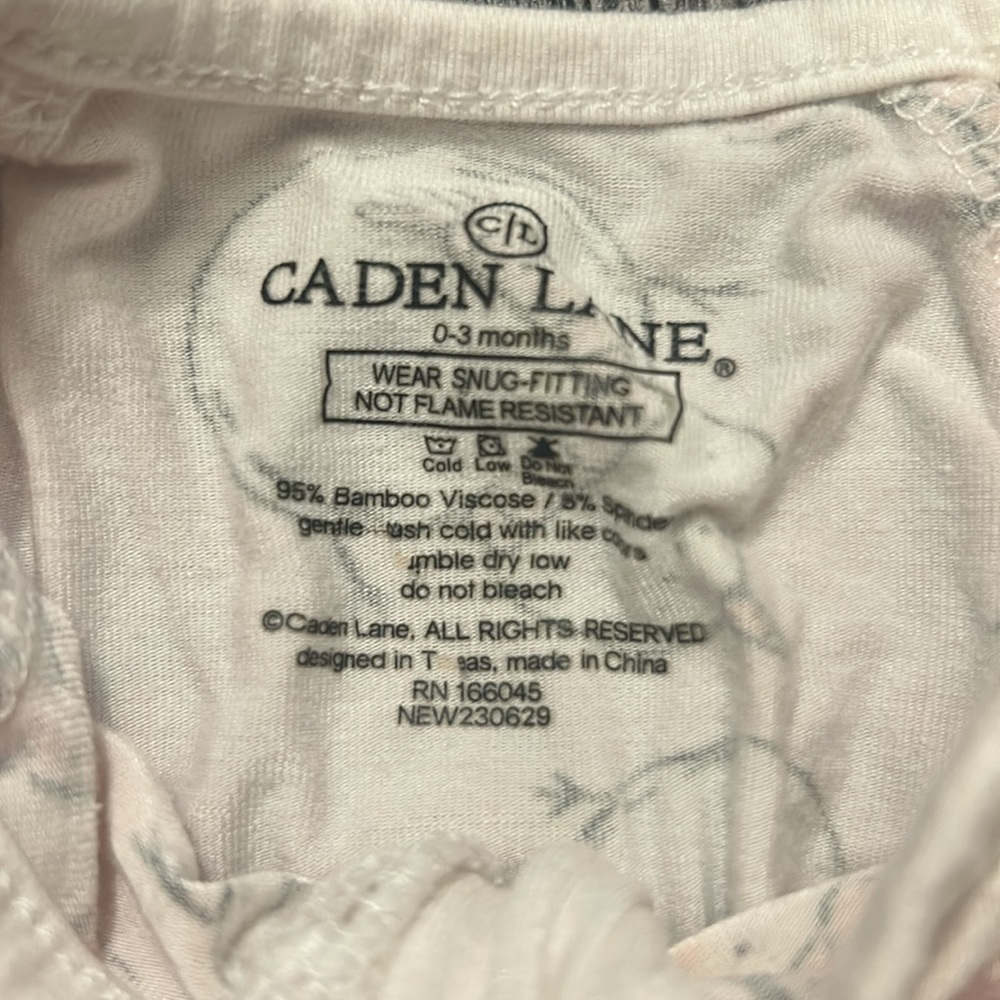 Caden Lane Pink Snowman Bamboo Zip Romper - Picture 2 of 4